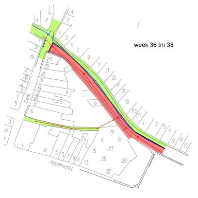 kaart Mol in Zierikzee in week 36 t/m 38